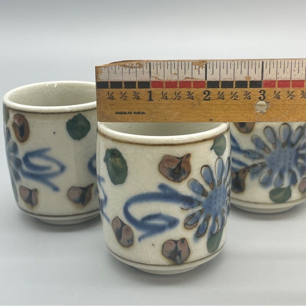 Vintage OTC Otagiri Stoneware Sake Cups Tea Cups Made in Japan - Picture 6 of 9